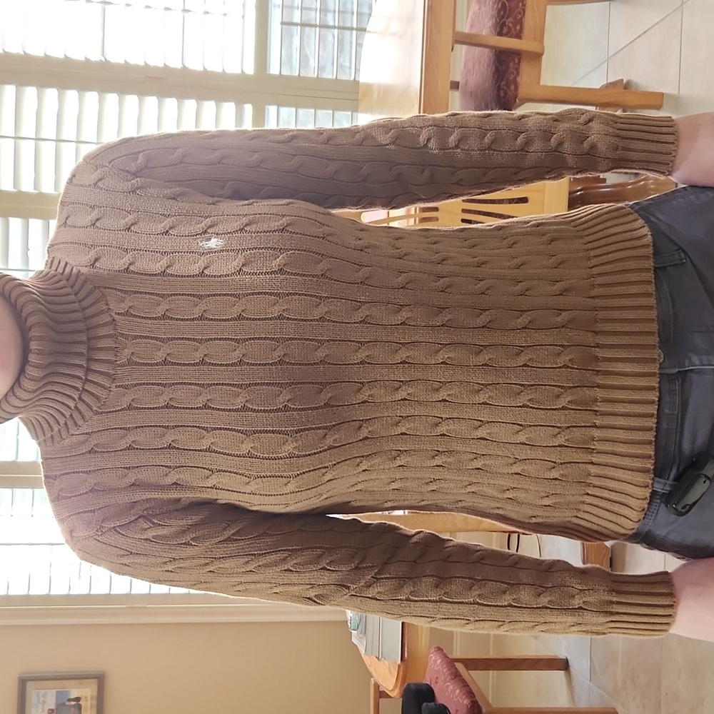 Women's light brown Ralph Lauren sweater.
